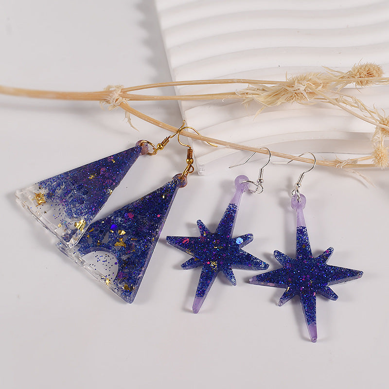 Moon and Star Resin Earrings Molds