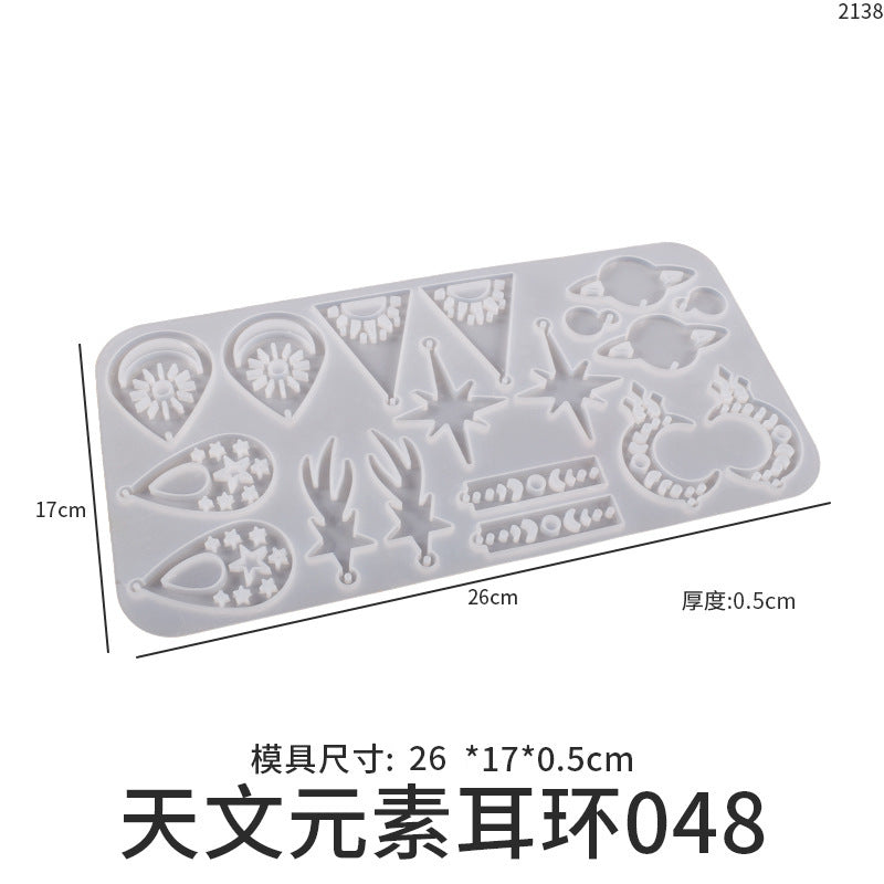 Moon and Star Resin Earrings Molds